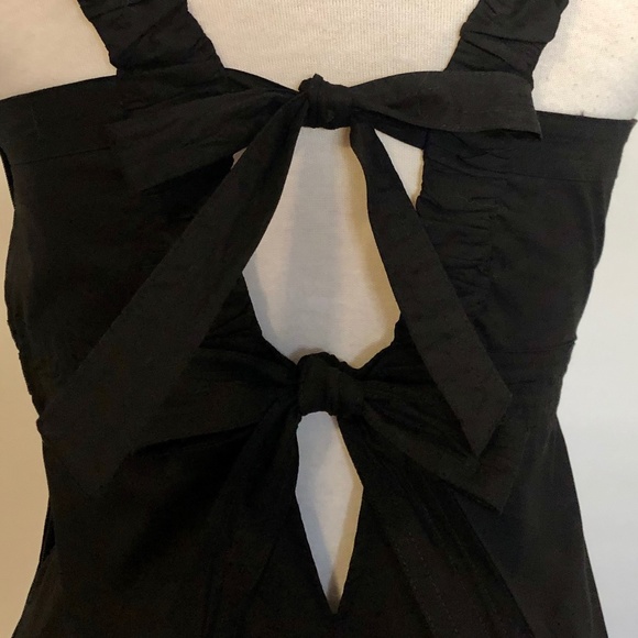 Black Bow-Back Double Zero/Anthropologie Dress - Picture 14 of 15